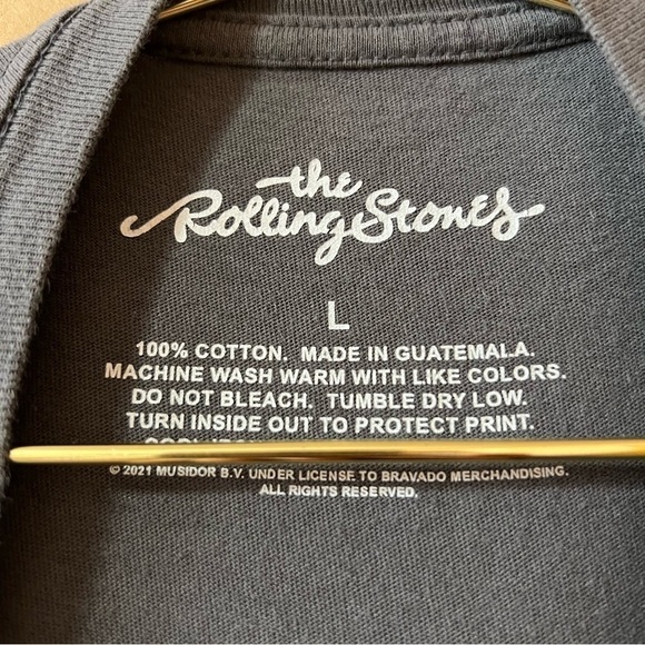 The Rolling Stones | Multi Logo Tongue Graphic Band Tee Boyfriend T-Shirt Size L - Picture 3 of 9